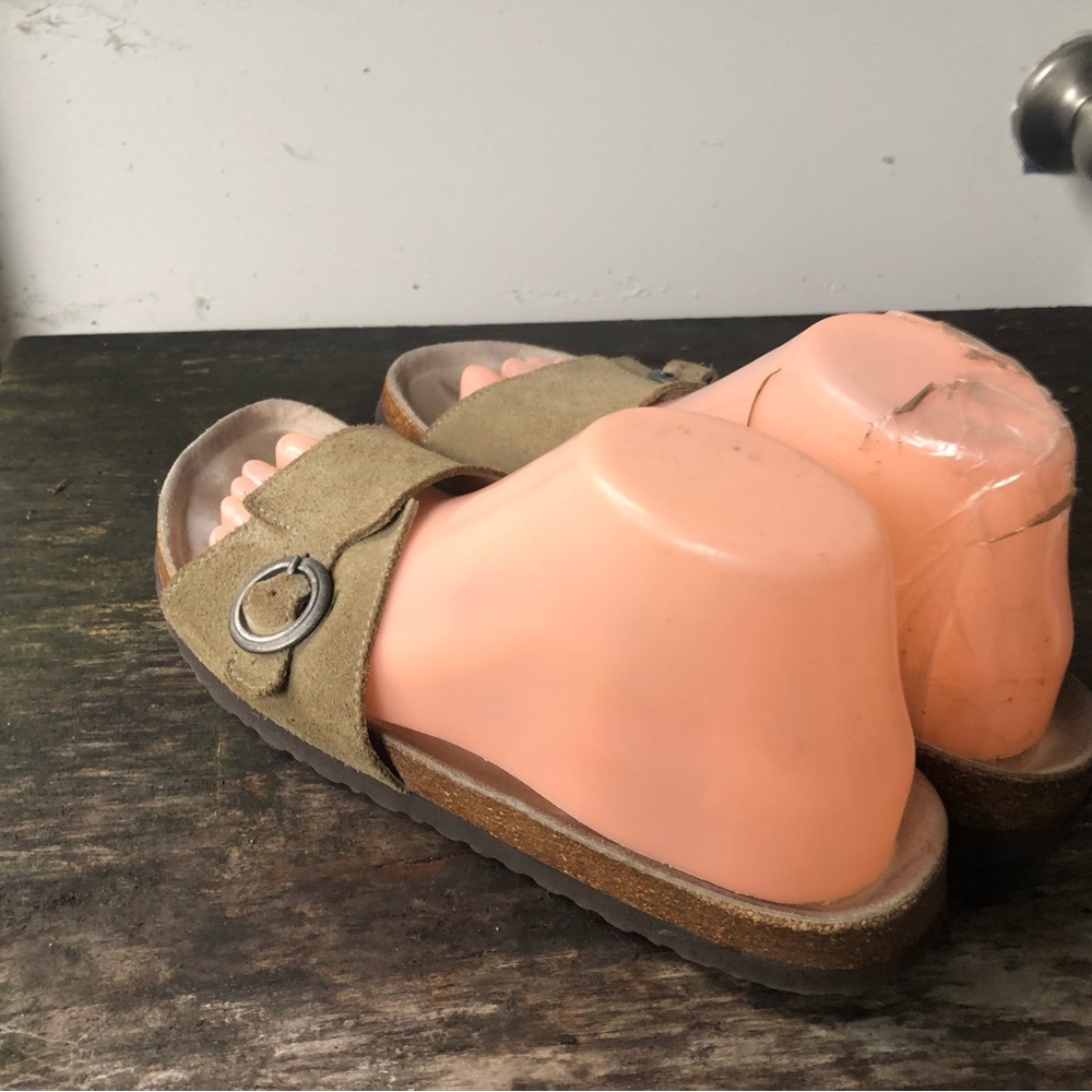 LL Bean Arizona Sandals Stone Birko-Flor Nubuck Slip On Sandals Select Size 8 - Picture 9 of 15